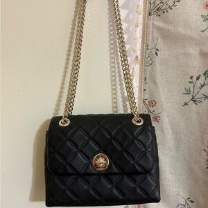 Kate Spade Black Quilted Chain Shoulder Bag